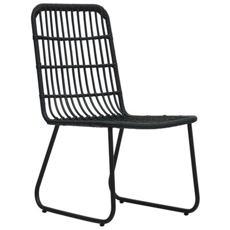 3-Tlg. Bistro-Set Poly Rattan Schwarz