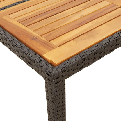 Gartentisch Terrassentisch Balkontisch Esstisch Akazienholz Poly Rattan Vidaxl