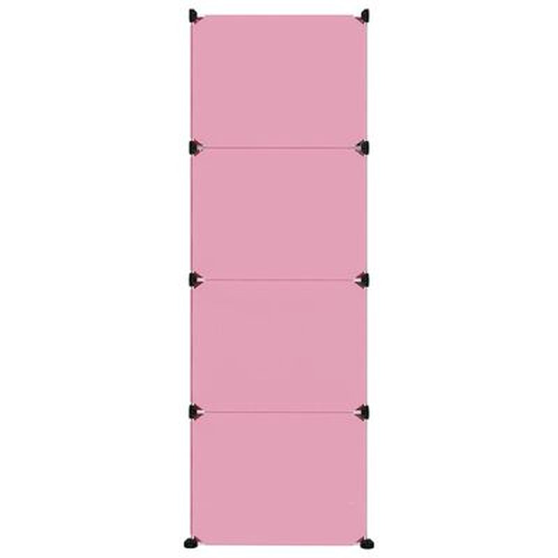 Kinderschrank Modular Mit 12 Würfeln Rosa PP