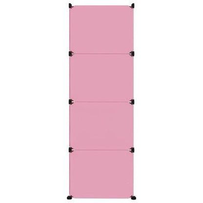 Kinderschrank Modular Mit 12 Würfeln Rosa PP