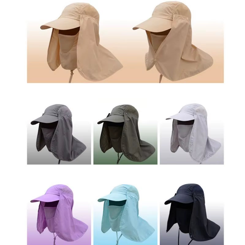 Summer Protective Chapeu Feminino Neck Cover Ear Flap UV Protection Men Women Sun Hats