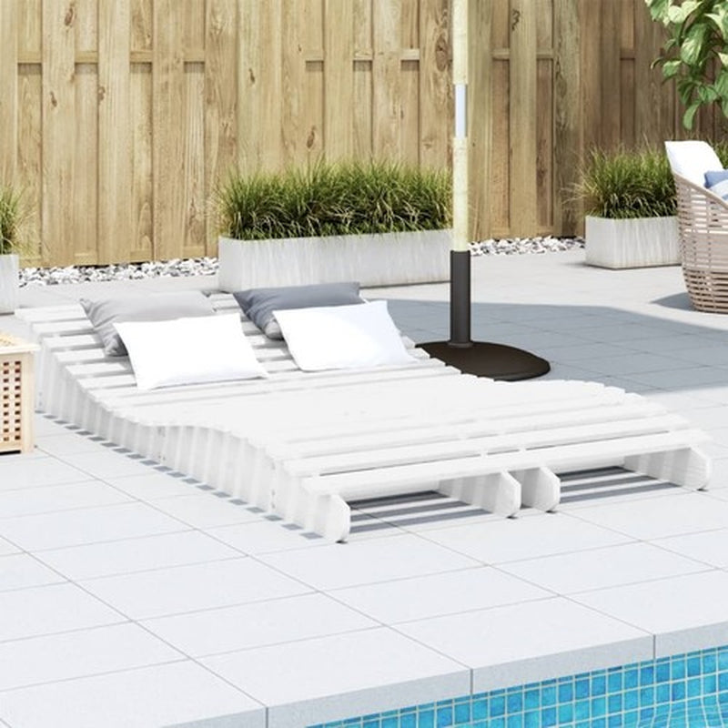 Sonnenliege Sonnenbett Gartenliege Outdoor Liege Massivholz Kiefer Vidaxl