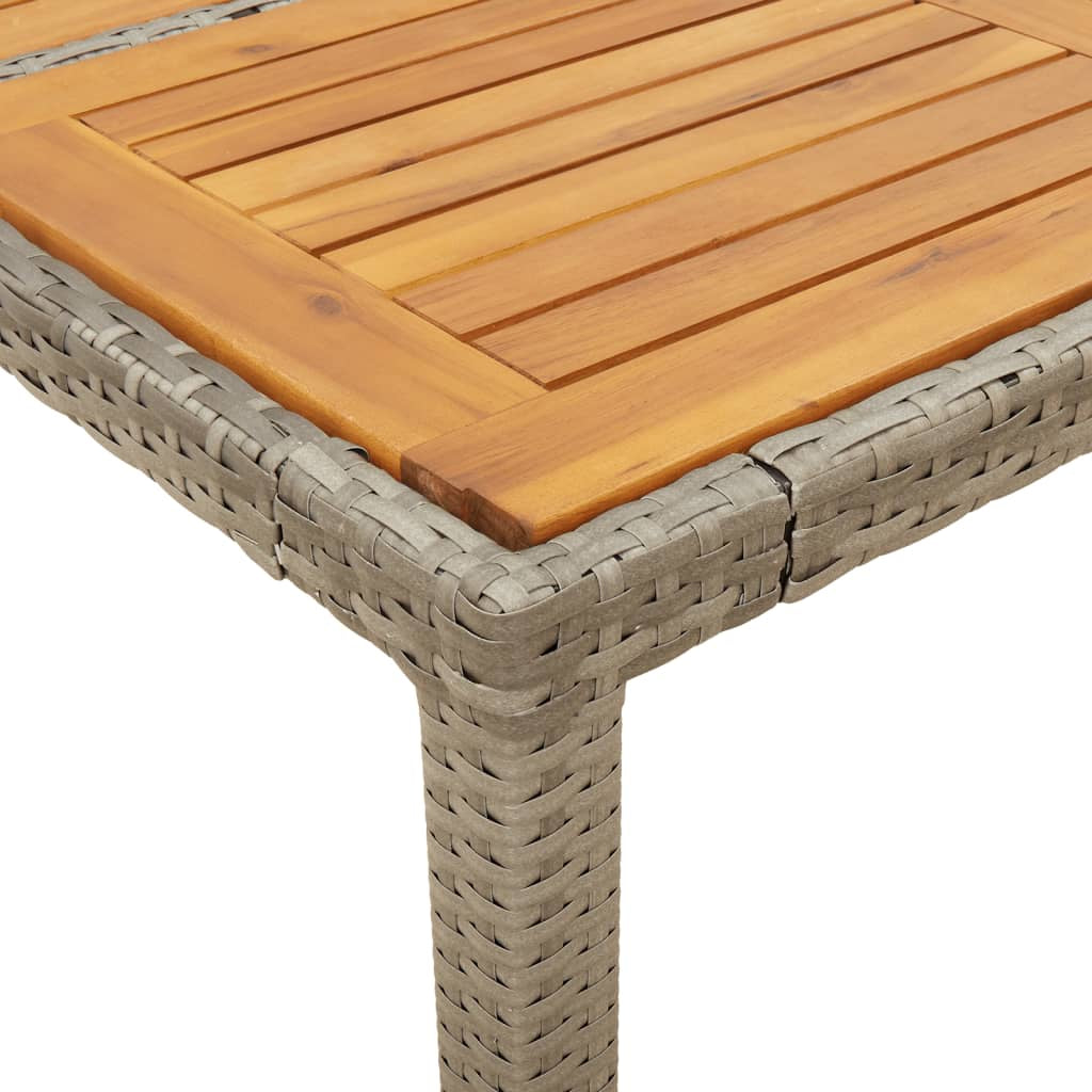 Gartentisch Terrassentisch Balkontisch Esstisch Akazienholz Poly Rattan Vidaxl