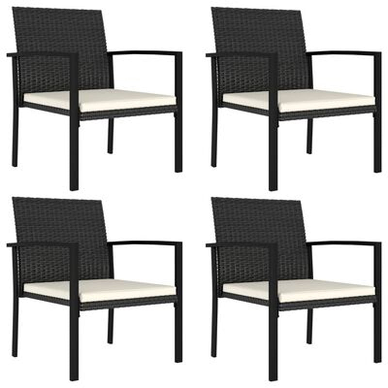 Garten-Essstühle 2 Stk. Poly Rattan Grau