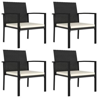 Garten-Essstühle 2 Stk. Poly Rattan Grau