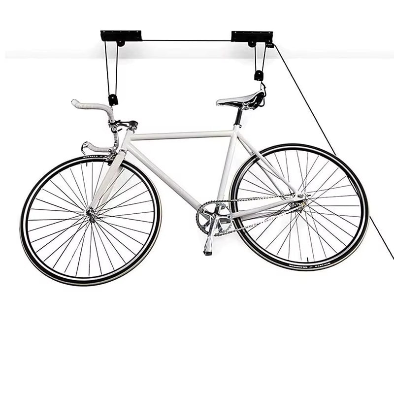 Bike Lift Ceiling Hoist for Bicycle Hangers for Garage Storage Overhead Wall Mount Rack Bike Hooks Hanging Pulley System Bicycle