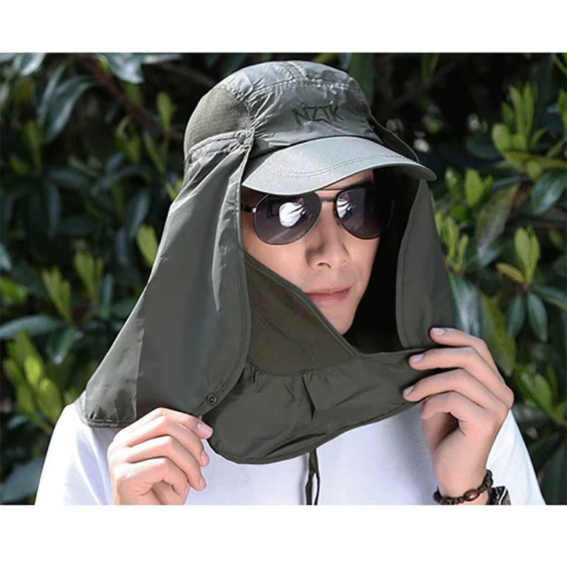 Summer Protective Chapeu Feminino Neck Cover Ear Flap UV Protection Men Women Sun Hats
