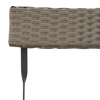 3-Tlg. Bistro-Set Klappbar Grau Poly Rattan