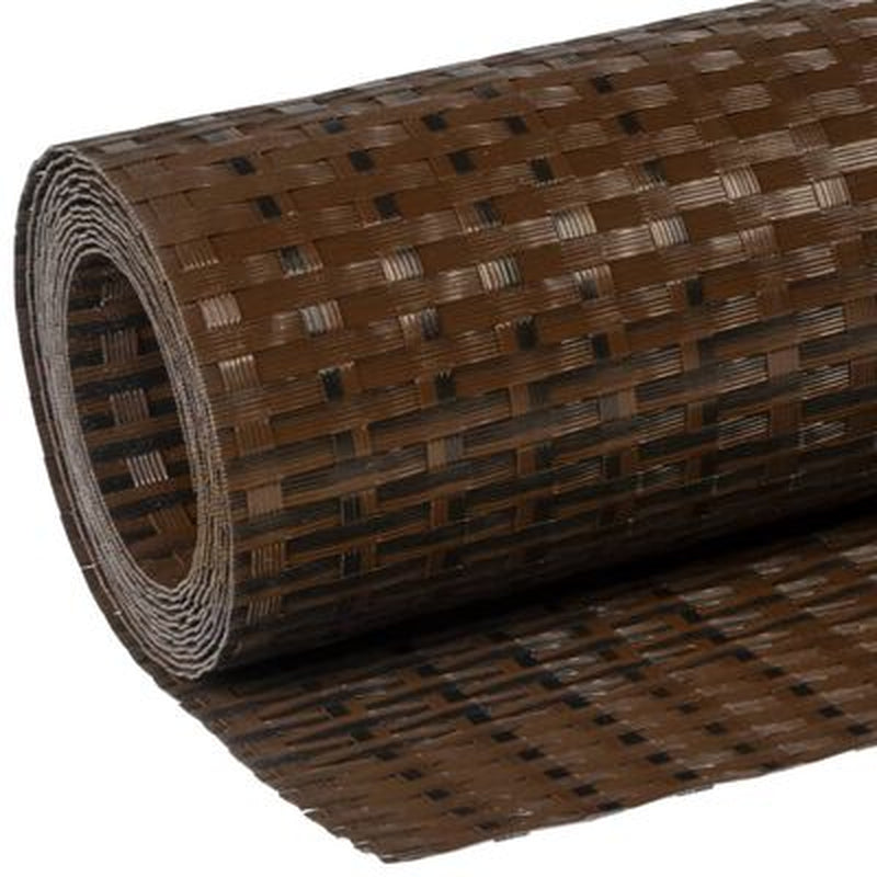 Balkon-Sichtschutz Braun Und Schwarz 300X100 Cm Poly Rattan