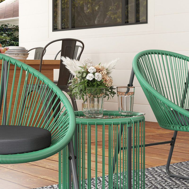 Outsunny Polyrattan Gartenmöbel Set, Outdoor Lounge Balkonmöbel Für 2 Personen