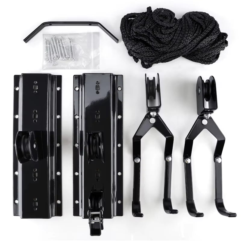 Bike Lift Ceiling Hoist for Bicycle Hangers for Garage Storage Overhead Wall Mount Rack Bike Hooks Hanging Pulley System Bicycle