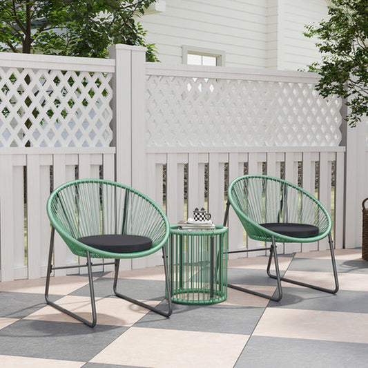 Outsunny Polyrattan Gartenmöbel Set, Outdoor Lounge Balkonmöbel Für 2 Personen
