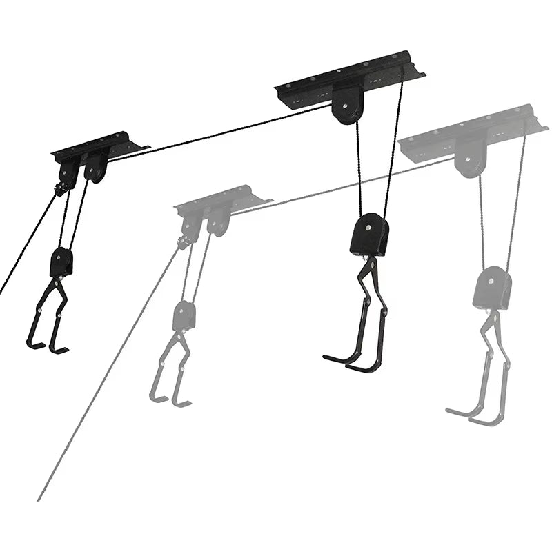 Bike Lift Ceiling Hoist for Bicycle Hangers for Garage Storage Overhead Wall Mount Rack Bike Hooks Hanging Pulley System Bicycle